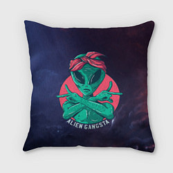 Подушка квадратная Инопланетянин Гангста, цвет: 3D-принт