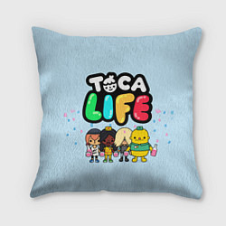 Подушка квадратная Toca Life: Logo, цвет: 3D-принт