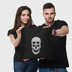Подушка квадратная Terrible Skull, цвет: 3D-принт — фото 2