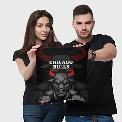 Подушка квадратная CHICAGO BULLS ЯРОСТНЫЙ БЫК, цвет: 3D-принт — фото 2