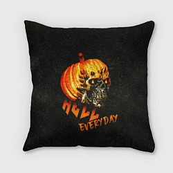 Подушка квадратная Helloween череп тыква scull pumkin, цвет: 3D-принт