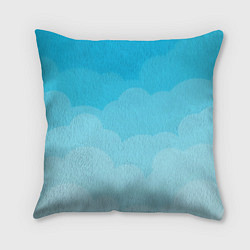 Подушка квадратная Голубые облака, цвет: 3D-принт