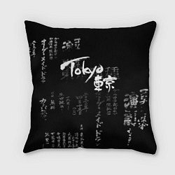 Подушка квадратная Токио Надпись Иероглифы Япония Tokyo, цвет: 3D-принт