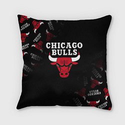 Подушка квадратная ЧИКАГО БУЛЛС БЫКИ CHICAGO BULLS, цвет: 3D-принт