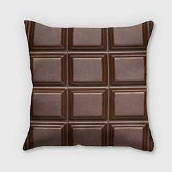 Подушка квадратная Шоколадная плитка, цвет: 3D-принт