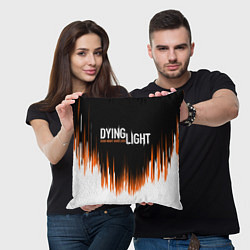 Подушка квадратная DYING LIGHT GOOD NIGHT AND GOOD LUCK, цвет: 3D-принт — фото 2