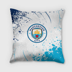Подушка квадратная Manchester City - Футбольный клуб, цвет: 3D-принт