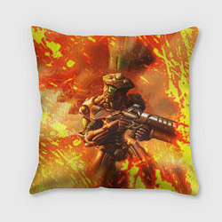 Подушка квадратная Doom ART спина, цвет: 3D-принт
