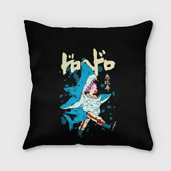 Подушка квадратная DOROHEDORO: Эбису в костюме акулы, цвет: 3D-принт