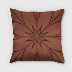 Подушка квадратная Абстрактный цветок Оранжевый 1-29, цвет: 3D-принт