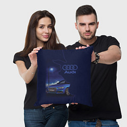 Подушка квадратная AUDI лого, цвет: 3D-принт — фото 2