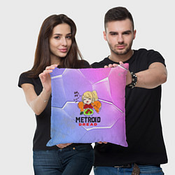 Подушка квадратная Metroid Dread Самус Аран, цвет: 3D-принт — фото 2