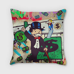 Подушка квадратная Alec Monopoly ART, цвет: 3D-принт