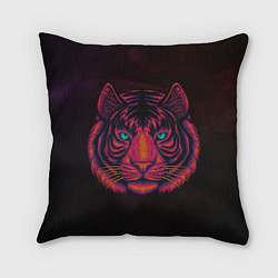 Подушка квадратная Тигр Tiger голова, цвет: 3D-принт