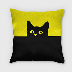 Подушка квадратная Котик голова кота, цвет: 3D-принт