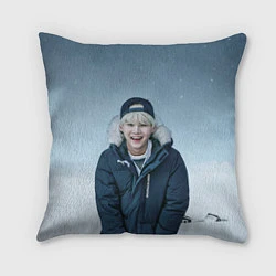 Подушка квадратная MIN YOONGI BTS WINTER, цвет: 3D-принт