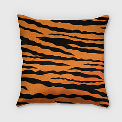Подушка квадратная Шкура тигра вектор, цвет: 3D-принт