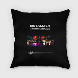 Подушка квадратная Metallica S и M, цвет: 3D-принт