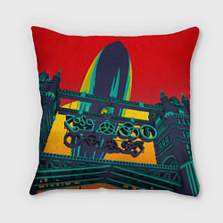 Подушка квадратная Logo Led Zeppelin, цвет: 3D-принт