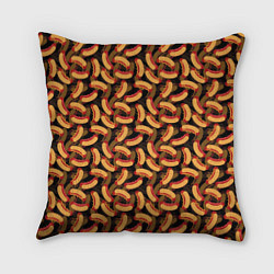 Подушка квадратная Хот-Доги Hot Dogs, цвет: 3D-принт