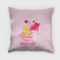 Подушка квадратная Valentine Youre a Real Catch, цвет: 3D-принт
