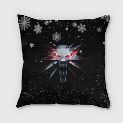 Подушка квадратная ВЕДЬМАК НОВОГОДНИЙ THE WITCHER WINTER, цвет: 3D-принт