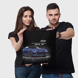 Подушка квадратная Chevrolet Camaro ZL1 Motorsport, цвет: 3D-принт — фото 2