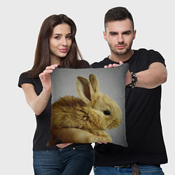 Подушка квадратная Маленький кролик, цвет: 3D-принт — фото 2