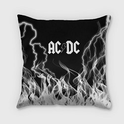 Подушка квадратная ACDC Fire, цвет: 3D-принт