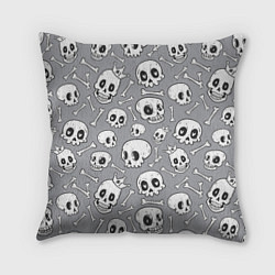 Подушка квадратная Skulls & bones, цвет: 3D-принт