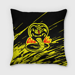 Подушка квадратная Кобра Кай логотип, цвет: 3D-принт