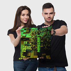 Подушка квадратная Minecraft, pattern 2022, цвет: 3D-принт — фото 2