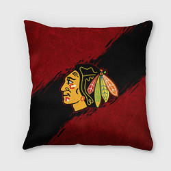 Подушка квадратная Chicago Blackhawks, Чикаго Блэкхокс, цвет: 3D-принт