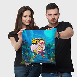 Подушка квадратная FANG BRAWL STARS GAME, цвет: 3D-принт — фото 2
