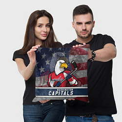 Подушка квадратная Вашингтон Кэпиталз, Washington Capitals, цвет: 3D-принт — фото 2