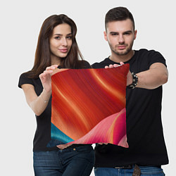 Подушка квадратная Структура линий, цвет: 3D-принт — фото 2