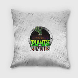 Подушка квадратная Plants vs Zombies логотип, цвет: 3D-принт