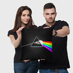 Подушка квадратная PINK FLOYD - ПИНК ФЛОЙД ГЛИТЧ, цвет: 3D-принт — фото 2