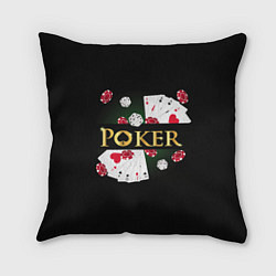 Подушка квадратная Покер POKER, цвет: 3D-принт