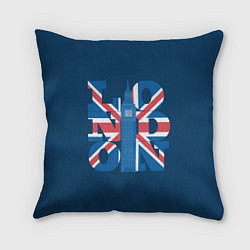 Подушка квадратная LONDON Лондон, цвет: 3D-принт