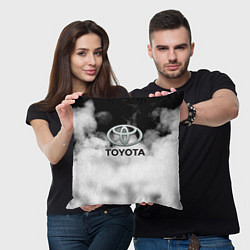 Подушка квадратная Toyota облако, цвет: 3D-принт — фото 2