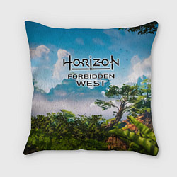 Подушка квадратная Horizon Forbidden West Хоризон Запретный Запад, цвет: 3D-принт