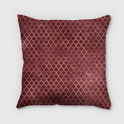 Подушка квадратная Gold & Red pattern, цвет: 3D-принт
