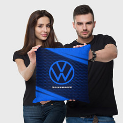Подушка квадратная VOLKSWAGEN Volkswagen Абстракция, цвет: 3D-принт — фото 2