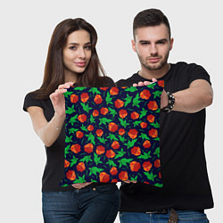 Подушка квадратная Тюльпаны Весенние цветы, цвет: 3D-принт — фото 2