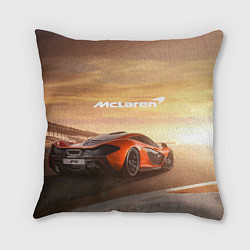 Подушка квадратная McLaren - легендарная гоночная команда!, цвет: 3D-принт