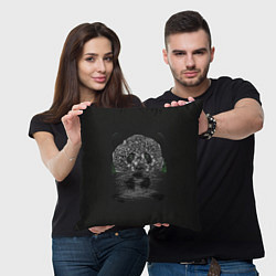 Подушка квадратная Отражение панды ночью, цвет: 3D-принт — фото 2