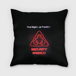 Подушка квадратная Five Nights at Freddys: Security Breach logo, цвет: 3D-принт