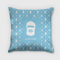 Подушка квадратная Узор Sky Blue Dope Ski Mask Dope Street Market, цвет: 3D-принт