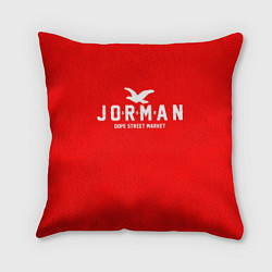 Подушка квадратная Узор Red Jorman Air Dope Street Market, цвет: 3D-принт